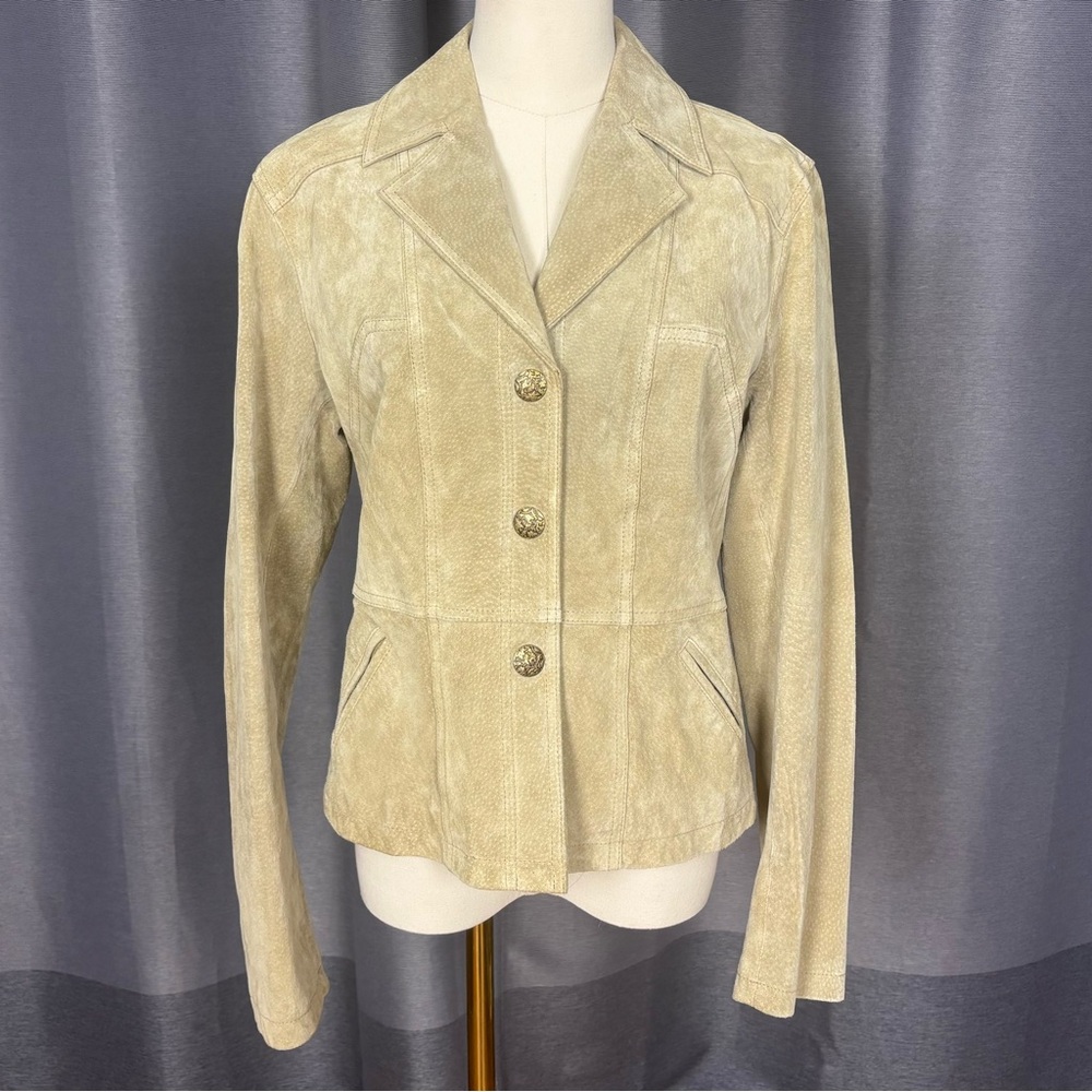 Wilsons Leather Tan Suede Blazer Jacket M